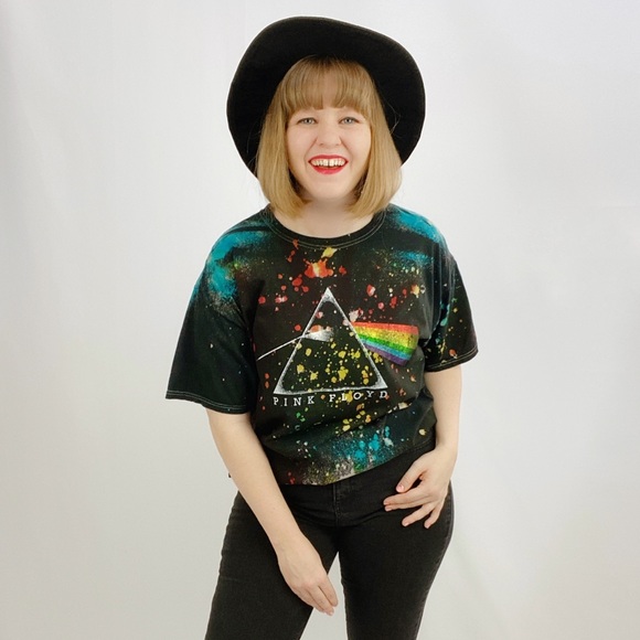 Rainbow Rad Pink Floyd Splatter Graphic Tee - Picture 5 of 8